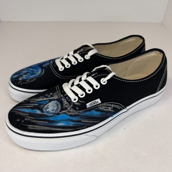 Vans Unisex Black Blue Starry Night Lace Up Low Top Size 8.5 M 10 W Sneakers - Picture 1 of 9